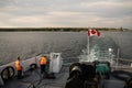 South Baymouth, On, Canada-July 2022 Chi-Cheemaun ferry arriving in South Baymouth from Tobermory