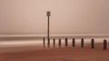 South beach Blyth Groynes on a foggy morning