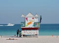 South Beach lifeguard stand Royalty Free Stock Photo