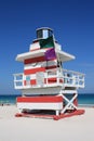 South Beach lifeguard Stand Royalty Free Stock Photo