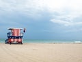 South Beach lifeguard stand Royalty Free Stock Photo