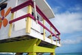 South Beach Lifeguard Tower and Ocean Royalty Free Stock Photo