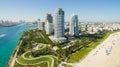 South Beach, Miami Beach. Florida. Aerial view. Royalty Free Stock Photo