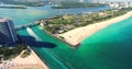 South Beach, Miami Beach. Florida. Haulover Park. Aerial video