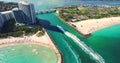 South Beach, Miami Beach. Florida. Haulover Park. Aerial video