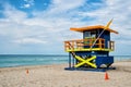 South Beach, Miami, Florida, lifeguard house in the beach Royalty Free Stock Photo