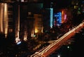 South Beach Miami strip at night