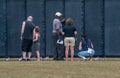 People at the wall that heals Royalty Free Stock Photo