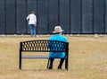 Visitors at The wall that heals Royalty Free Stock Photo