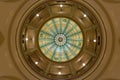 The Stained Glass Dome and Rotunda Inside the Pacific County Courthouse, South Bend, Washington, USA