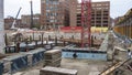 Below ground level work at One Seaport Square construction site