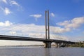 South bridge across the Dnieper River, Kiev, Ukraine. Royalty Free Stock Photo