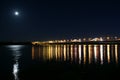South bridge in Riga at night.