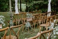 South Carolina Backyard wedding seats reserved Royalty Free Stock Photo