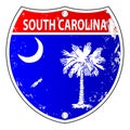 South Carolina Flag Icons As Interstate Sign Royalty Free Stock Photo