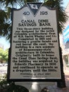 South Carolina Historic Placard detailing the creation of the Canal Dime Savings Bank Building on Main St in Columbia, SC