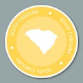 South Carolina label flat sticker design.