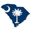 South Carolina Map flag Royalty Free Stock Photo