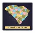 South Carolina map.
