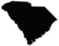 South Carolina map - state in the United States of America Royalty Free Stock Photo