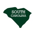 South Carolina map with text. South Carolina state map Royalty Free Stock Photo