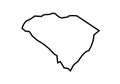 South Carolina outline map state shape