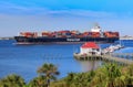South Carolina Port Barge Shipping Harbor Cargo