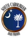 South Carolina Proud Flag Button