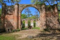 South Carolina Ruins Sheldon Church Royalty Free Stock Photo
