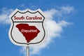 South Carolina Staycation Highway Sign Royalty Free Stock Photo
