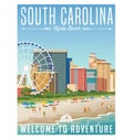 South Carolina travel poster or sticker