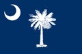 South Carolina vector flag. Vector illustration. United States o