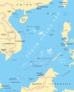 South China Sea Islands, political map