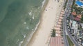 South China Sea Washes a Beach in Da Nang City, Vietnam Royalty Free Stock Photo