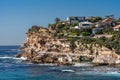 South Cliff of Bronte Beach seen from beach, Sydney Australia Royalty Free Stock Photo