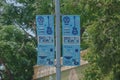 South Congress, Austin, Texas District Banners on a Streetlight