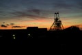 South Crofty tin mine at sunset