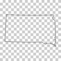 South Dakota map shape, united states of america. Flat concept icon symbol vector illustration Royalty Free Stock Photo
