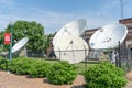 South Dakota Public Broadcasting Satellite Dishes at Al Neuharth Media Center at University of South Dakota