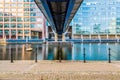 South Dock of Canary Wharf in London