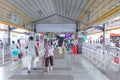 South East Asia / Singapore - Human traffic during off peak hour in a bus interchange. Unidentified people are