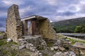 South Entrance, Corridor With The Prince Of The Lilies fresco at the archaeological site of Knossos Royalty Free Stock Photo