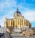 South facade of Almudena Cathedral. Madrid, Spain