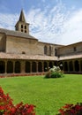 The south facade of the former Saint-Papoul cathedral seen from the cloister