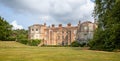 South facing view of Mottisfont House and Abbey and gardens in Mottisfont, Hampshire, UK