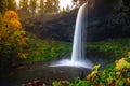 South Falls in Autumn, Silver Falls State Park, Oregon Royalty Free Stock Photo