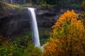 South Falls in Autumn, Silver Falls State Park, Oregon Royalty Free Stock Photo