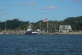 The South Ferry Company boat offers transportation for both passengers and vehicles between Shelter Island and New Haven