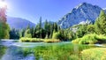 Zumwalt Meadows in Kings Canyon National Park California Royalty Free Stock Photo