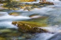 South fork Snoqualmie river flowing stream with slow shutter Royalty Free Stock Photo